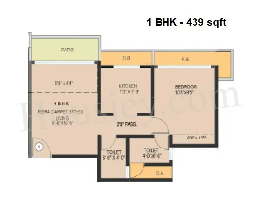 Nicon infinity Unit plan - 430 sq.ft.